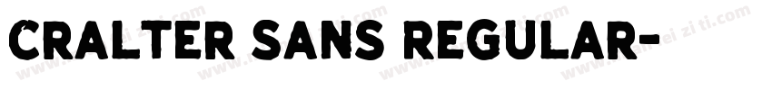 Cralter Sans Regular字体转换